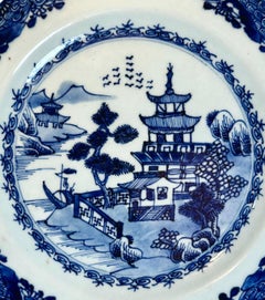 Blue And White Eighteenth Century Chinese Export Plate