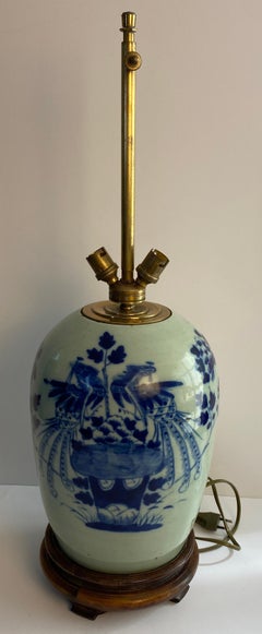 Blue and White French Porcelain Table Lamp