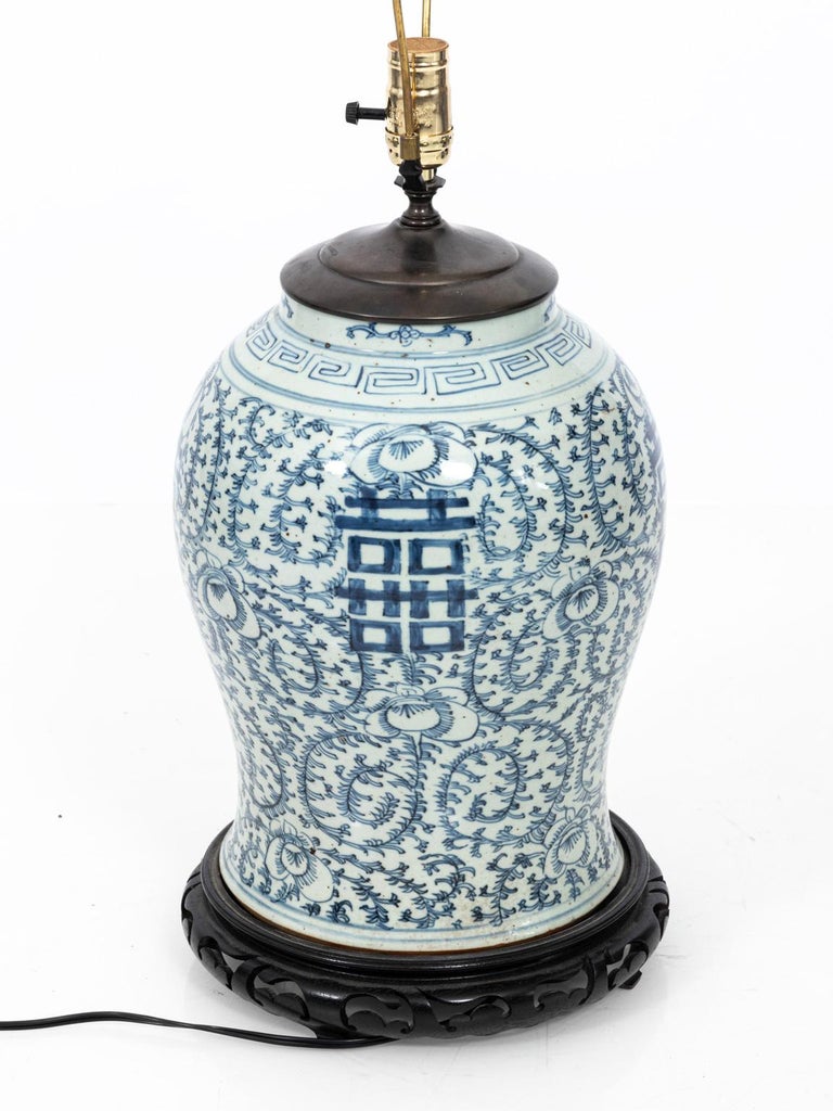 Blue and White Ginger Jar Table Lamp at 1stDibs