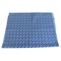 Blue and White Graphic Cotton Fabric
