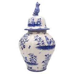 Blue and White Jar with Bird Figure