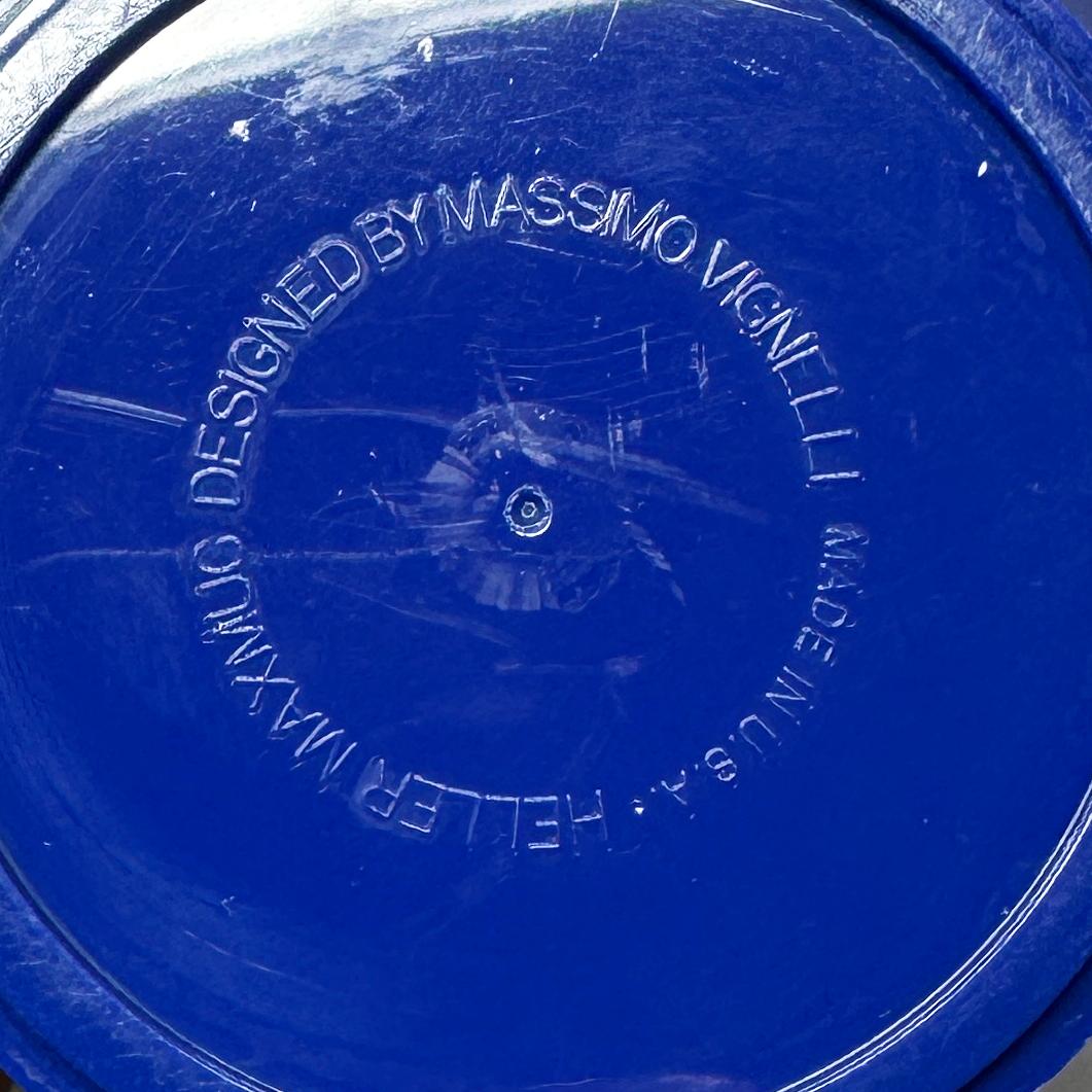 20th Century Blue and White Massimo Vignelli for Heller Dishes - Service for 6