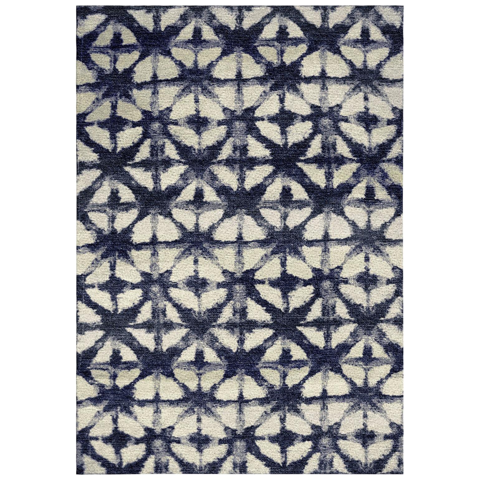 White and Blue Tree of Life Rug from the Modern Persian Collection by