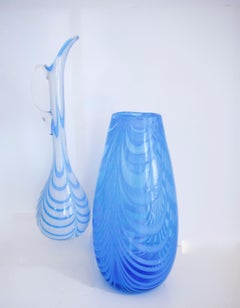 Cenadese  'Fenniccio" Glassware Florence, Pitcher and Vase, 1970s
