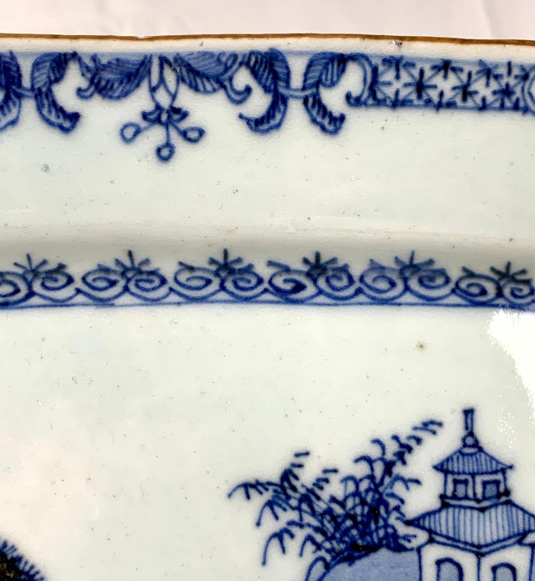 Blue and White Platter Chinese Porcelain In The Style Of Qianlong Era Circa 1770 1