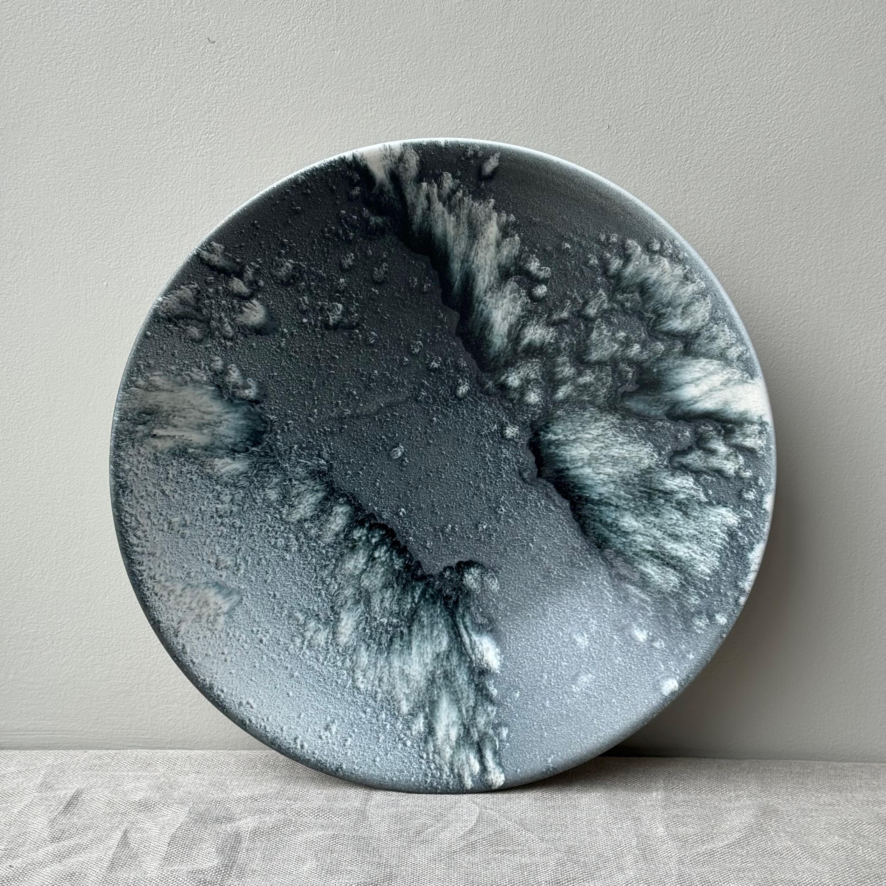 Blue and White Platter, K H Würtz, Denmark 1