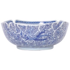 Blue and White Porcelain Fruit Bowl