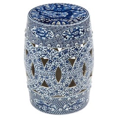 Blue and White Porcelain Garden Seat