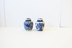 Blue and White Porcelain Japanese Ginger Jars, Set
