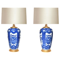 Blue and White Porcelain Lamps