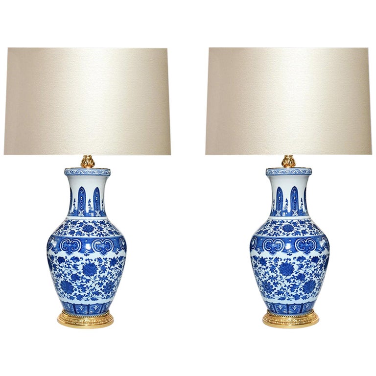 Blue And White Lamps 252 For On 1stdibs Antique Vintage Porcelain Lamp Antique Blue And White Lamps, Small Blue And White Porcelain Lamp