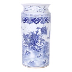 Blue and White Porcelain Umbrella Stand