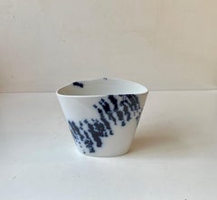 Blue and White Porcelain Vase by Ivan Weiss for Royal Copenhagen, 1980s