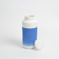 Blue and White Porcelain Vase with Lid