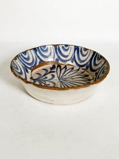 Blue and white Pottery trinket tray, 19th century, Italy