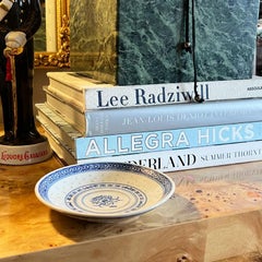 Assiettes décoratives Chinoiserie à l'oeil de riz bleu et blanc - Lot de 2