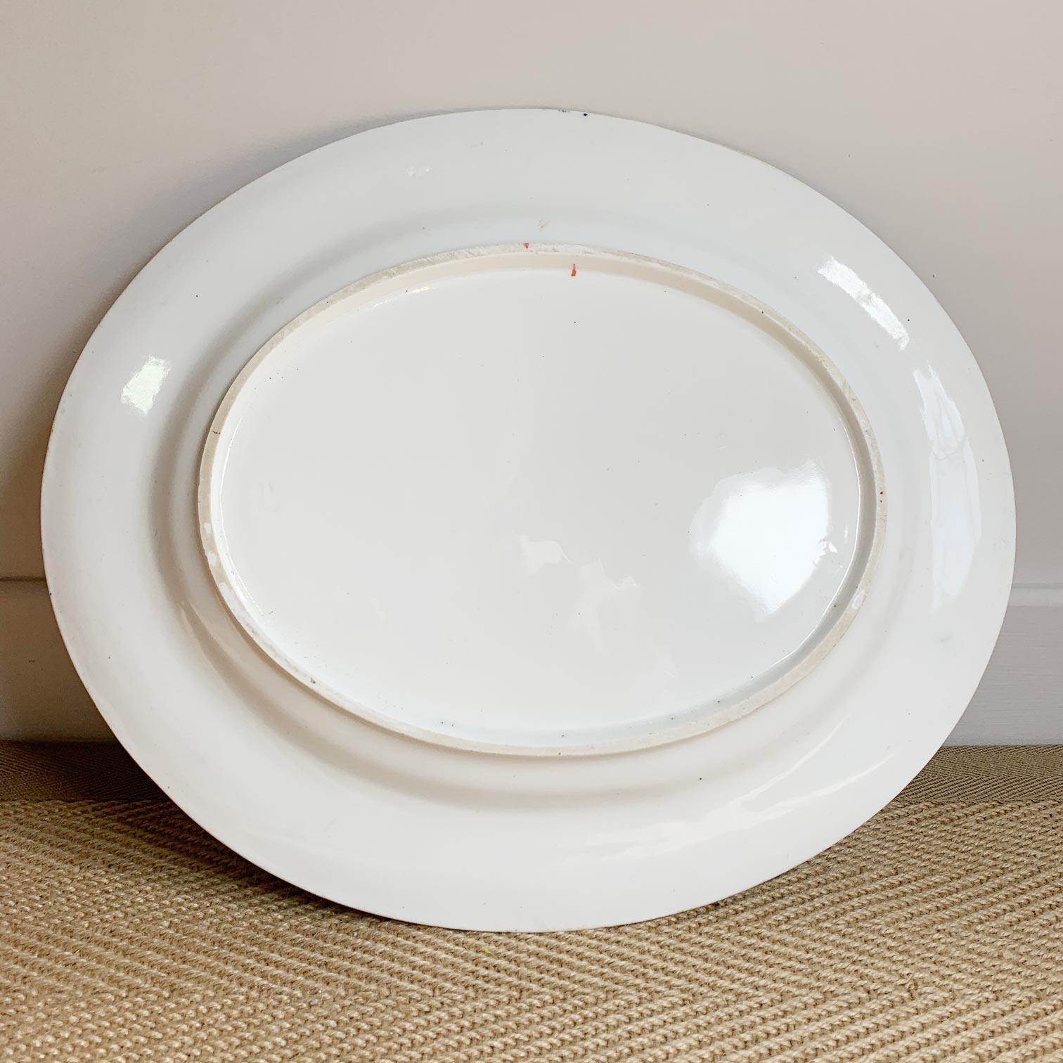 Plato con Patrón de Muestras Azul y Blanco S. XIX Derby Inglaterra en venta 5