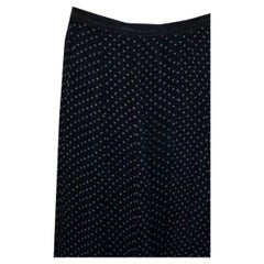 Blue and white silk spot skirt by Nicole Farhi