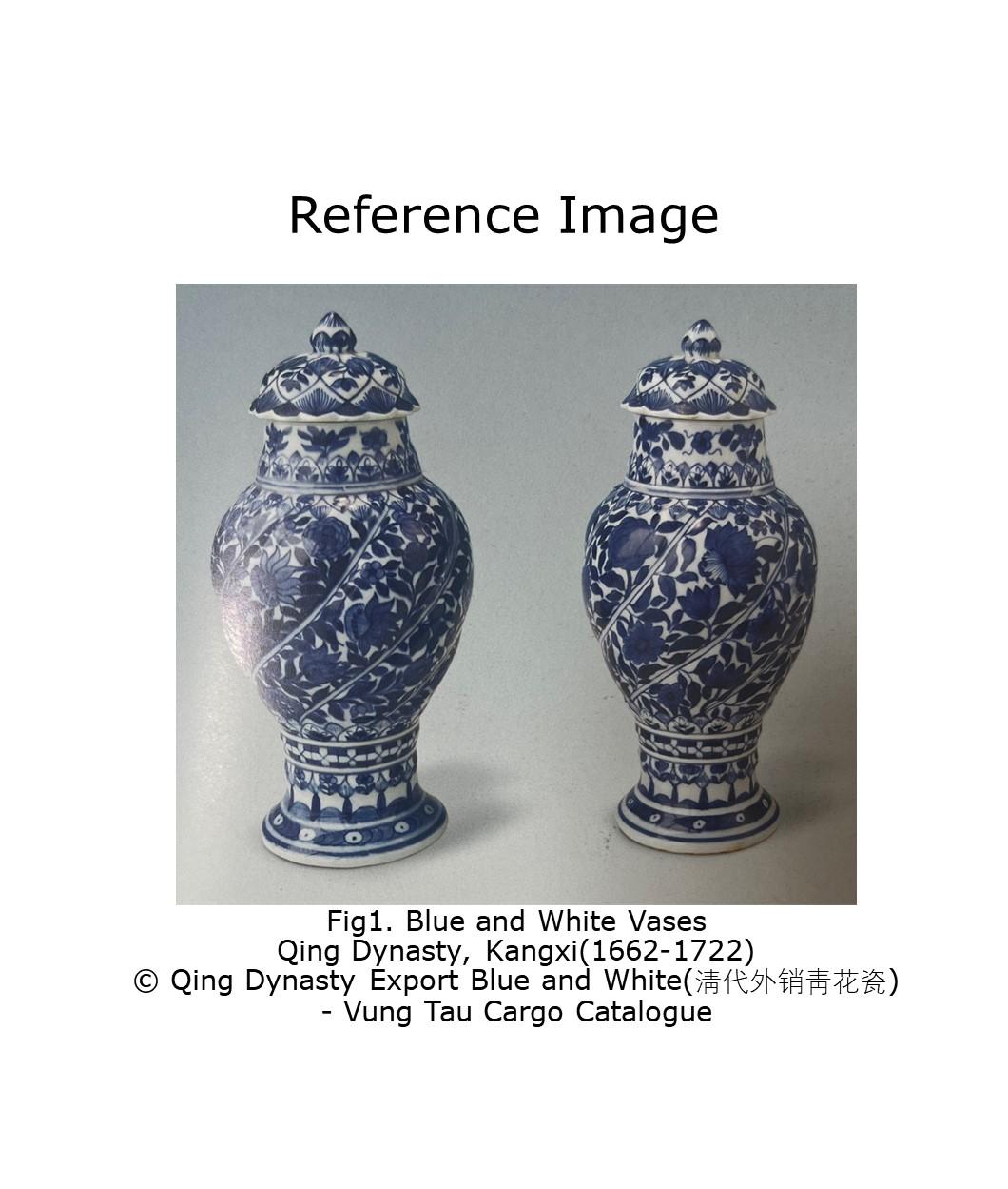 Blaue und weiße Spiralvase, Qing Dynasty, Kangxi Ära, CIRCA 1690 im Angebot 1