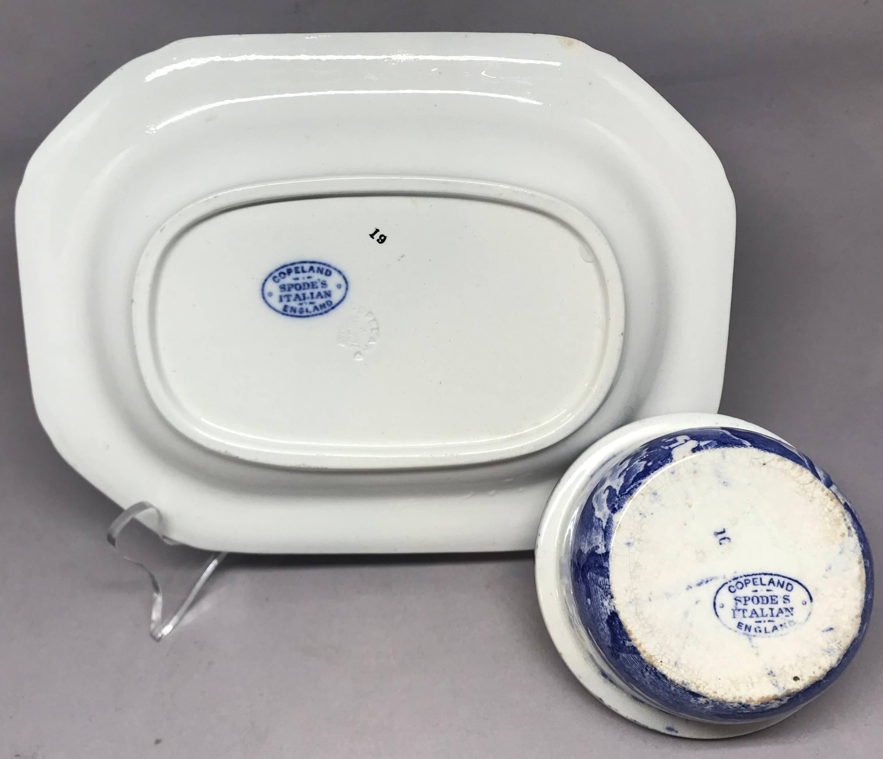 Blue and White Spode Covered Butter Dish 1