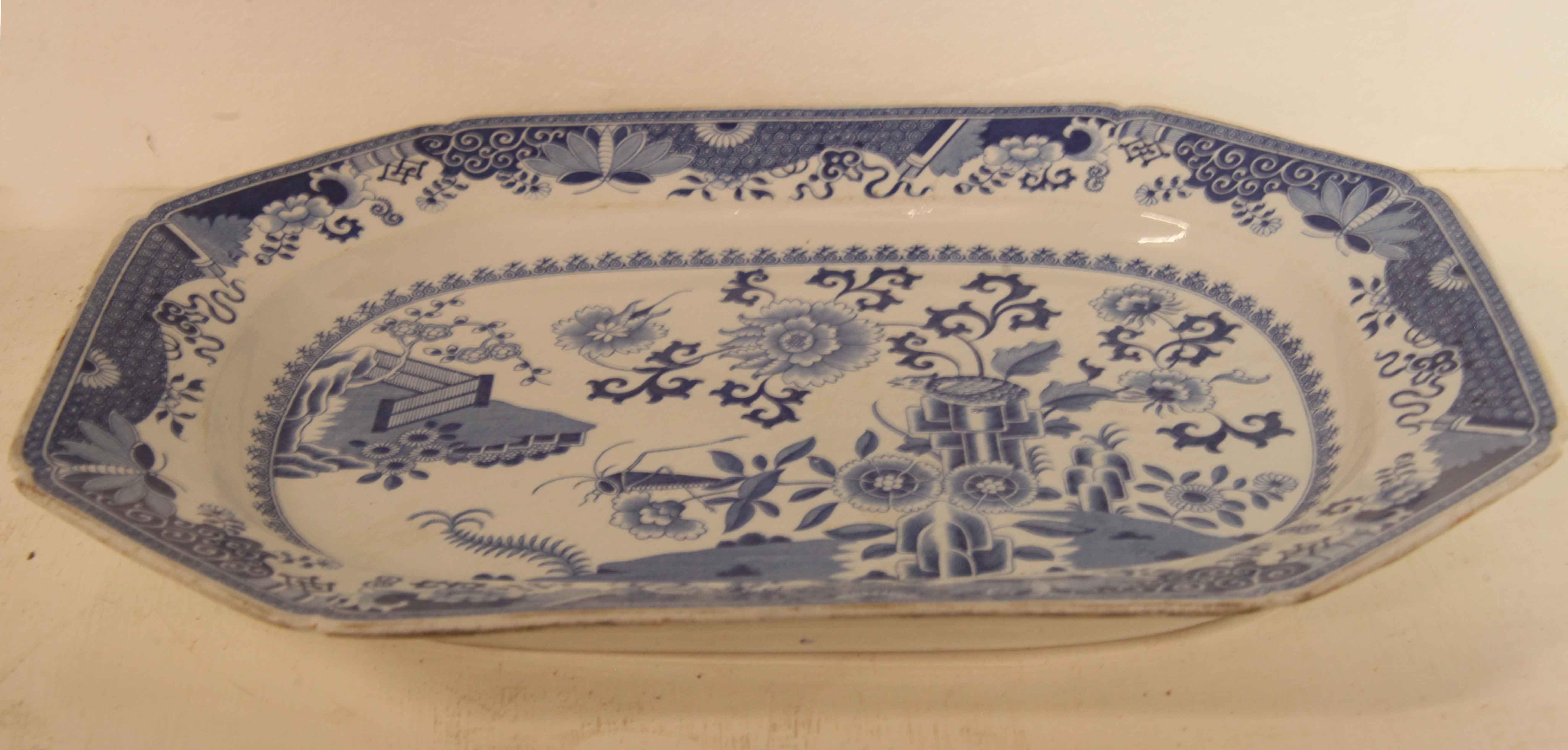 Blue and White Spode Platter For Sale 1