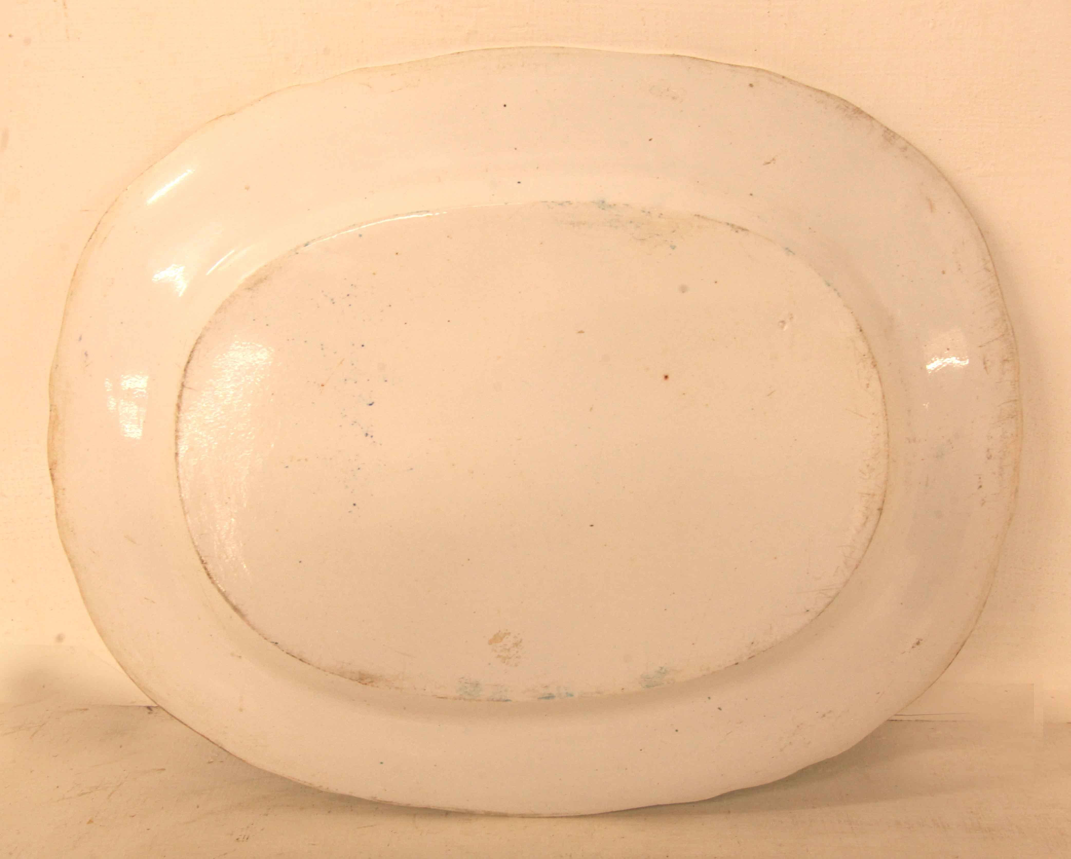 Blue and White Staffordshire Platter For Sale 6