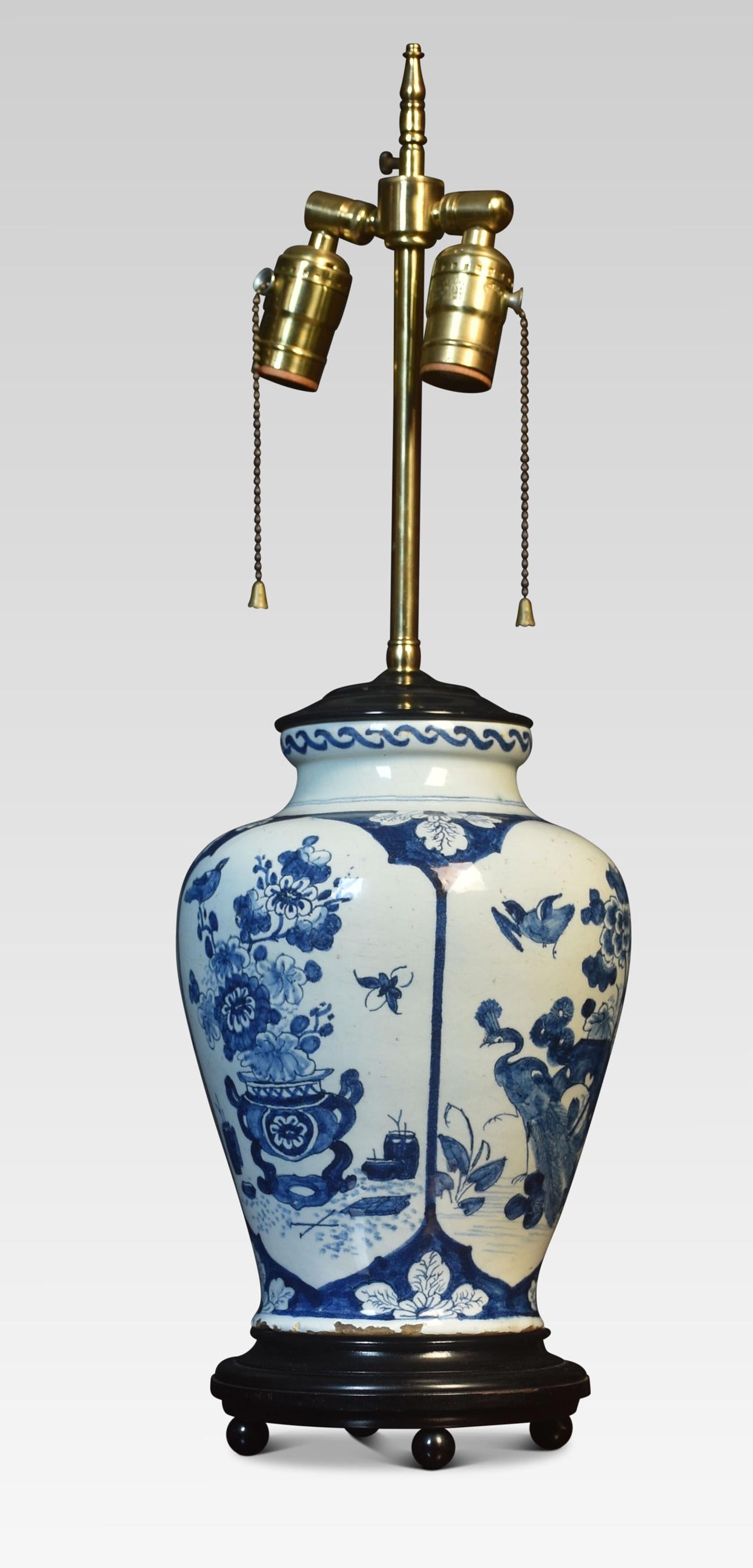 blue and white table lamps