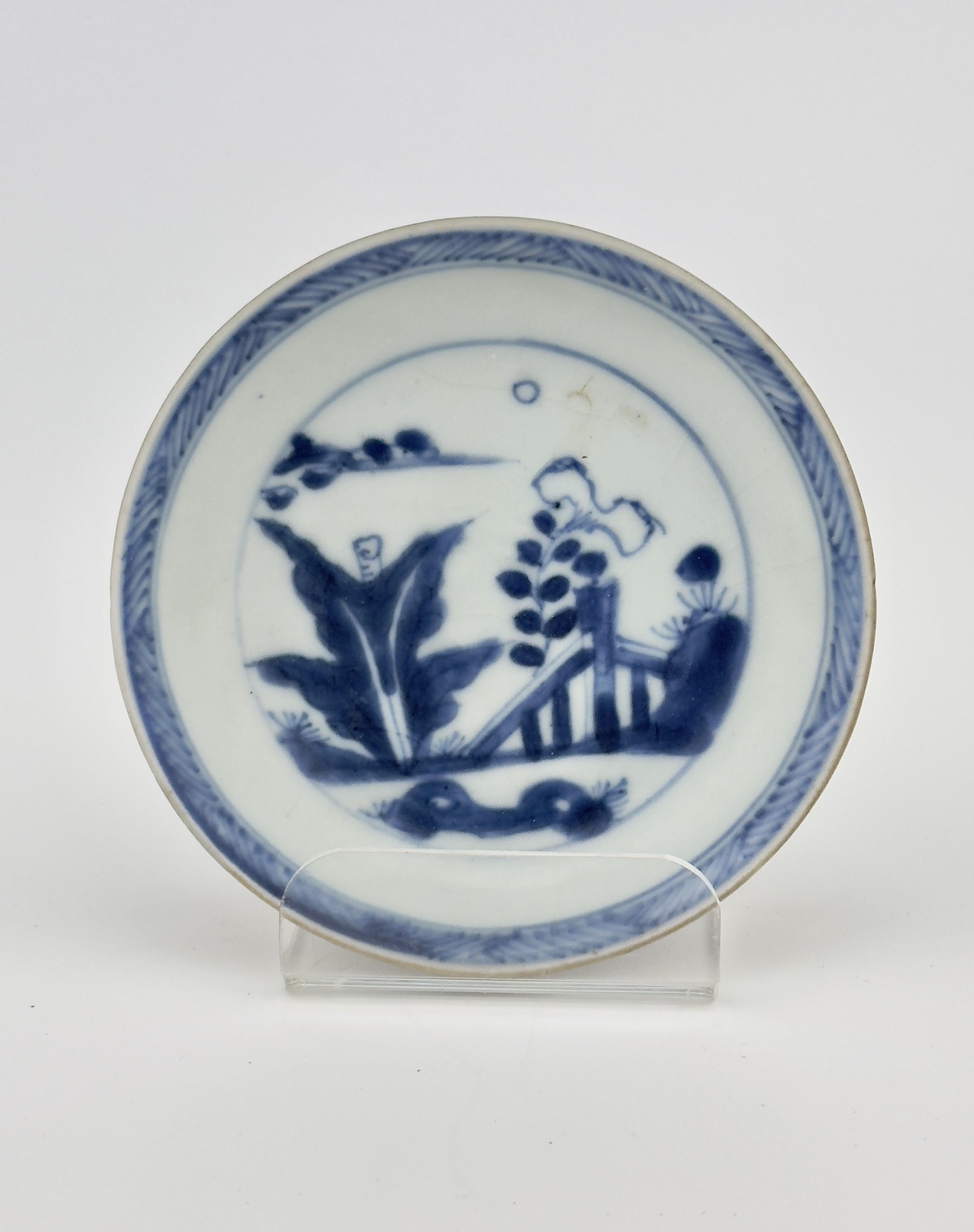 Début du XVIIIe siècle Service à thé bleu et blanc à motifs de jardins C.I.C. 1725, Dynastie Qing, règne de Yongzheng en vente