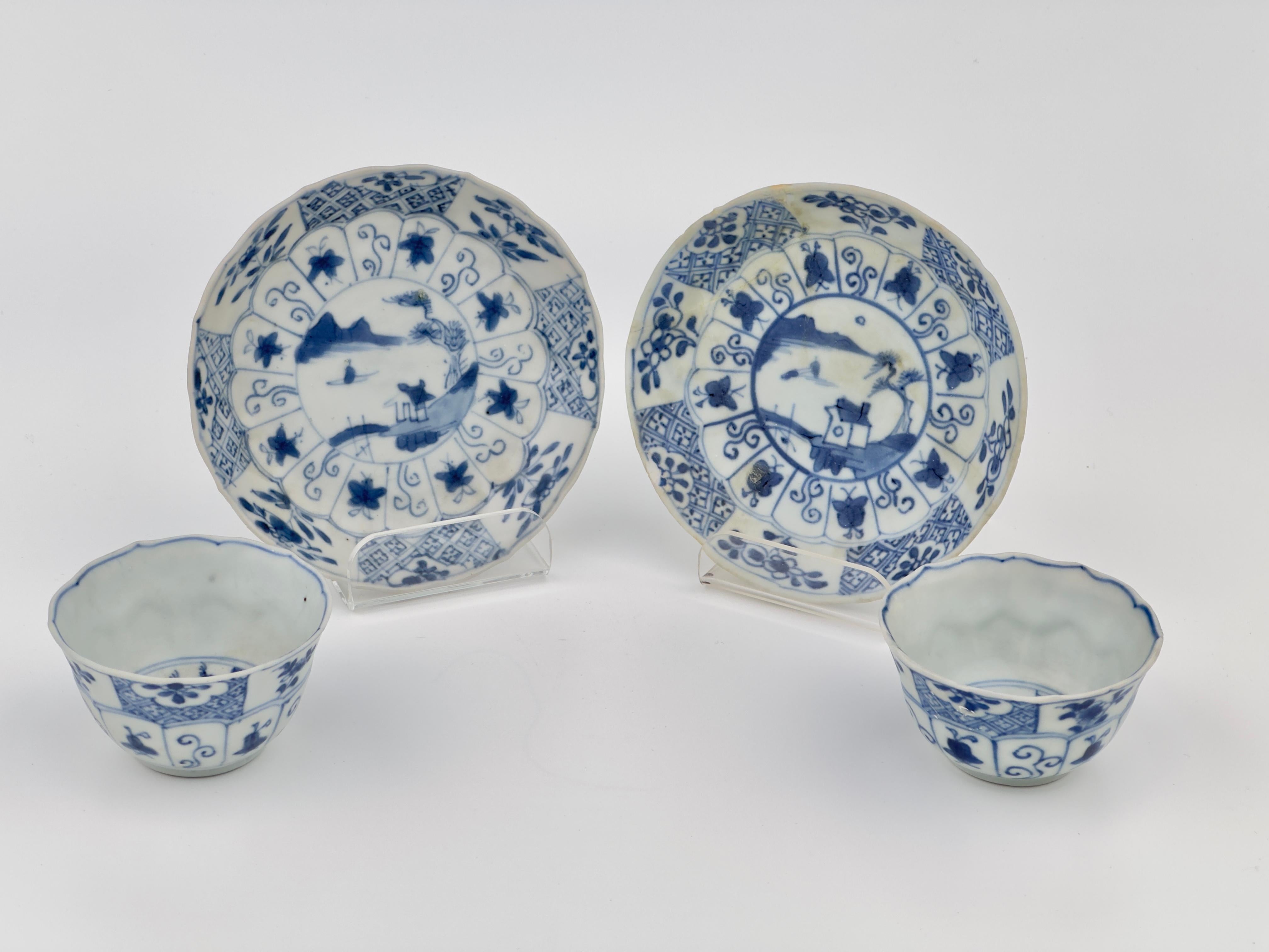 The teabowl and saucer set depicts botanical elements and butterflies, motifs rich in symbolism within Chinese culture. Butterflies often represent transformation and immortality, while the various flowers and plants indicate the changing seasons