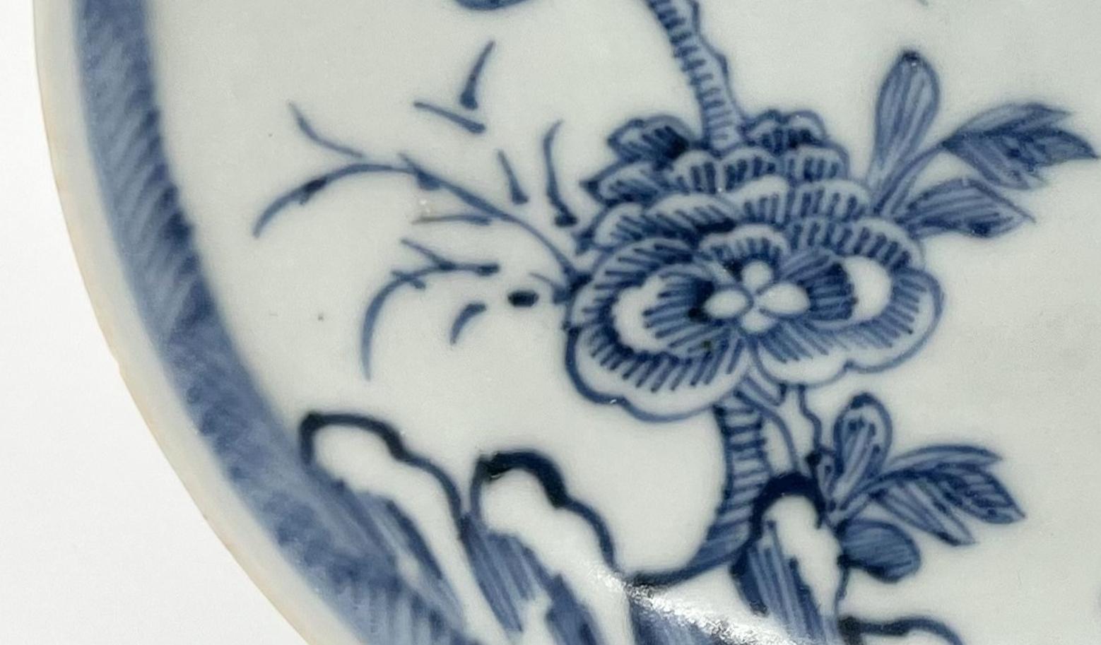 Set de tasses à thé et soucoupes bleu et blanc Circa 1725, Dynastie Qing, époque Yongzheng Bon état - En vente à seoul, KR