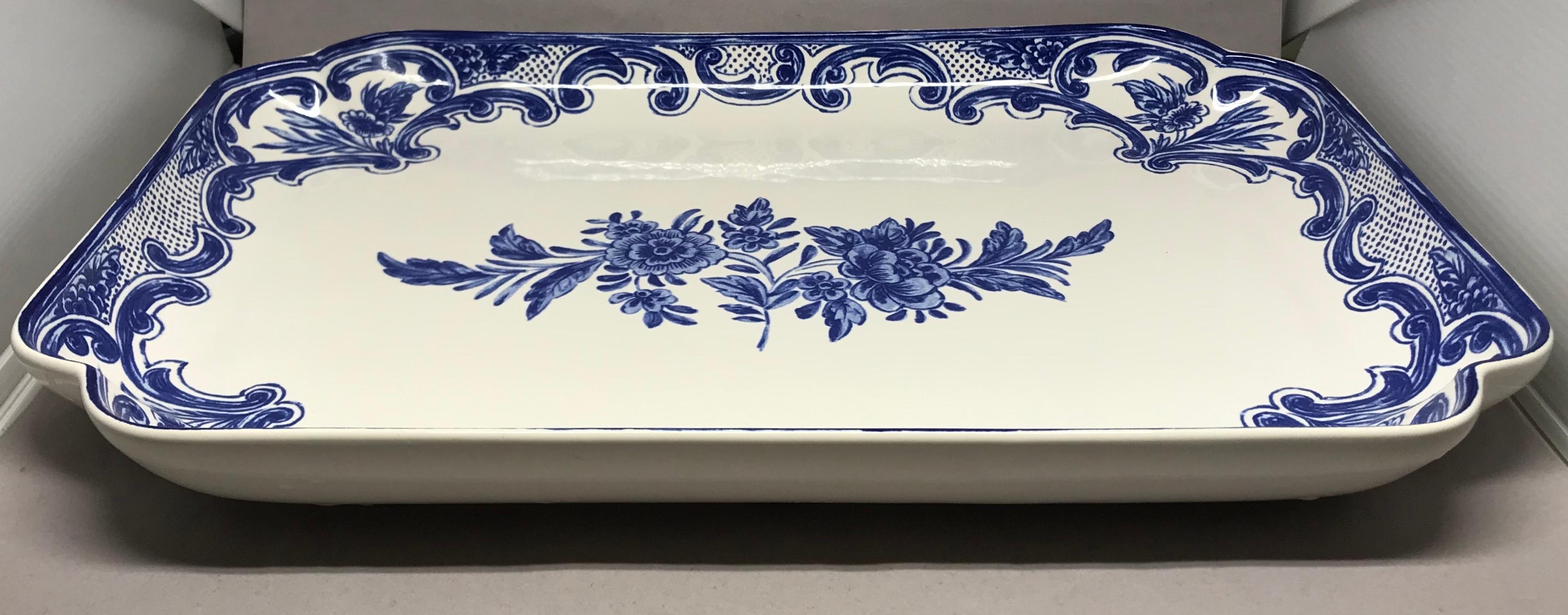 Painted Blue and White Delft Tiffany & Co. Platter