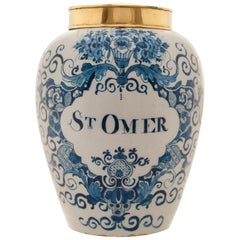 Blue and White Tobaccojar
ST-OMER
in Dutch Delftware Blue and White Tobaccojar
ST-OMER
in Dutch Delftware