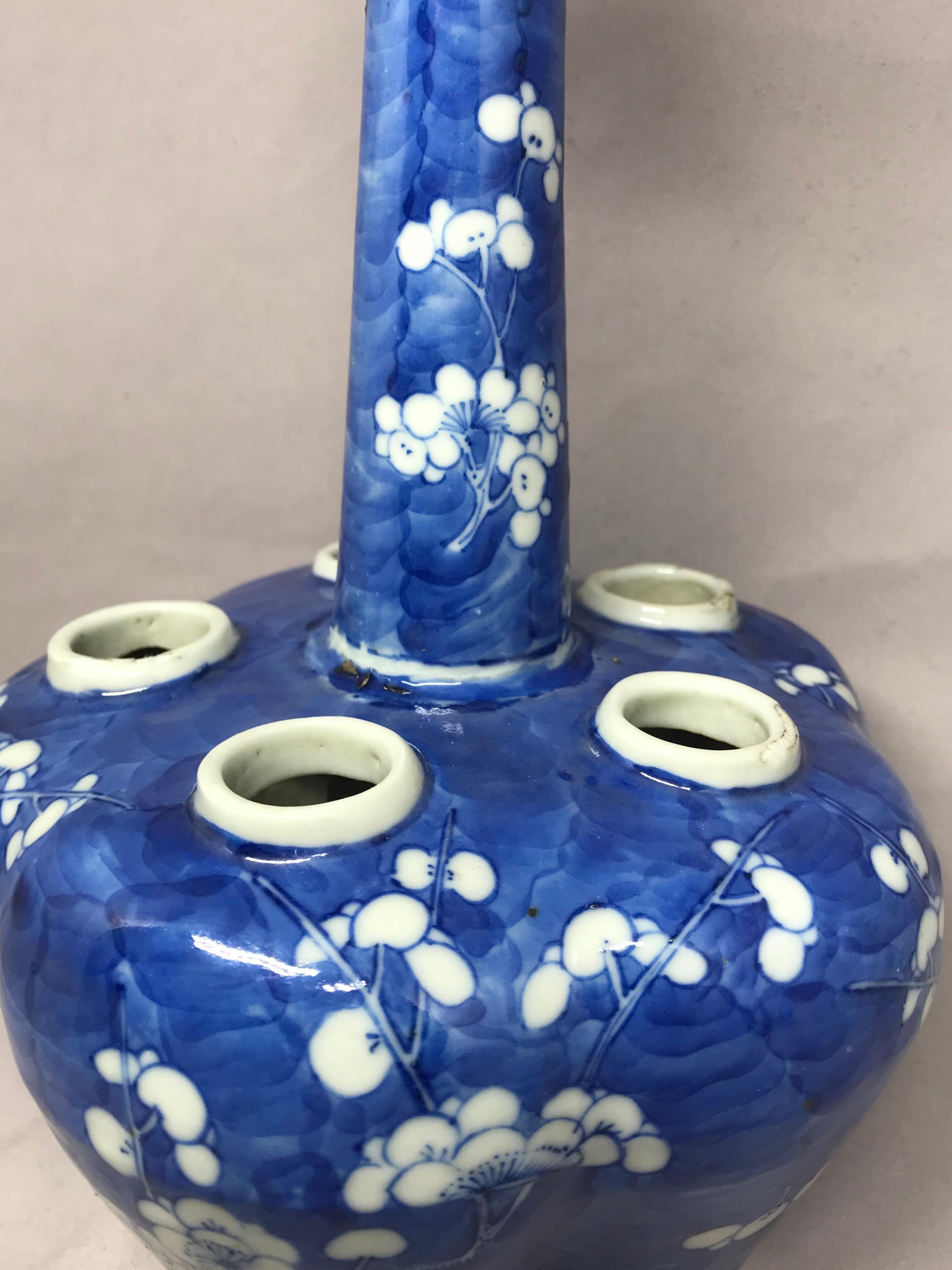 Blue and White Tulipiere Vase 2