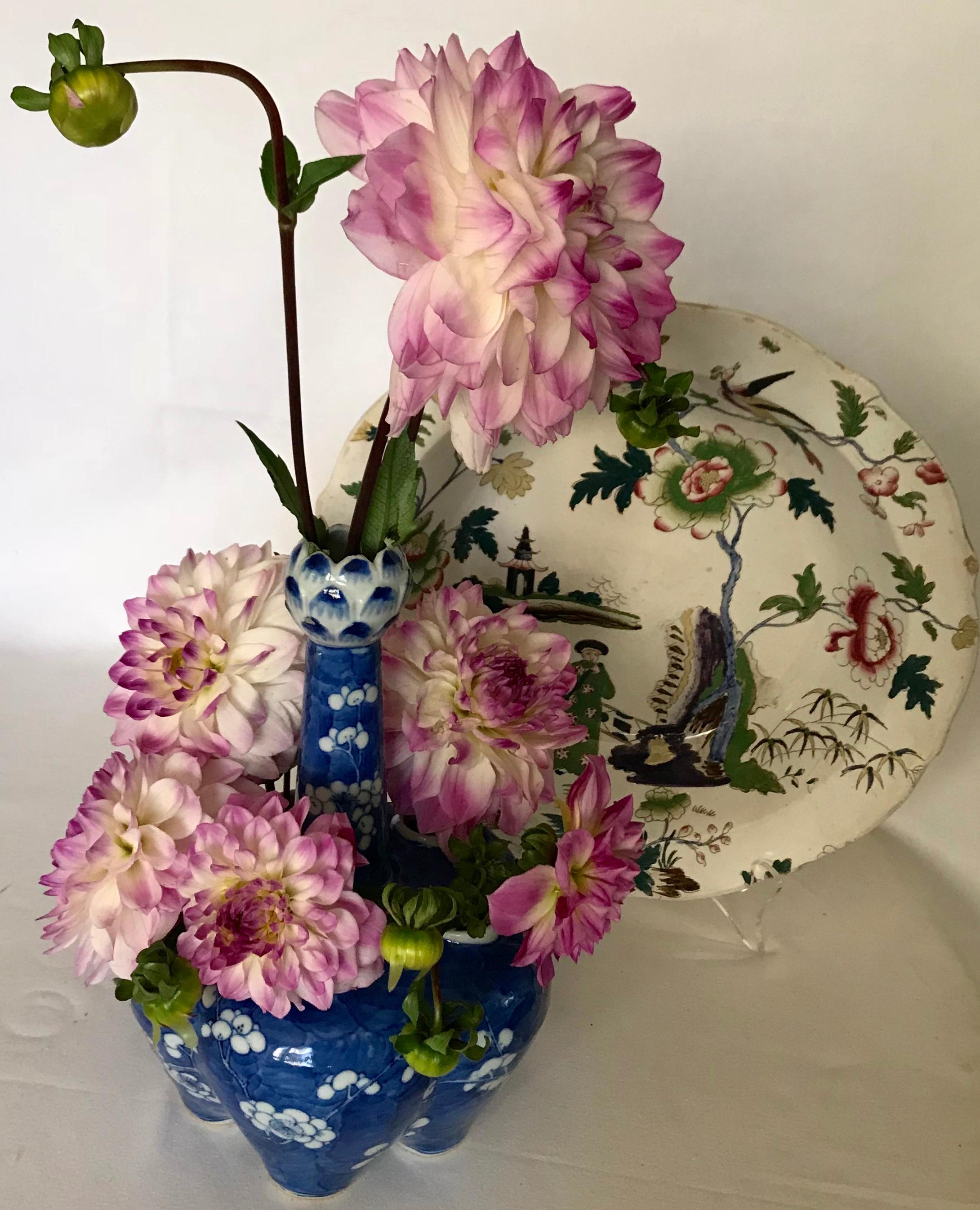 Blue and White Tulipiere Vase 3