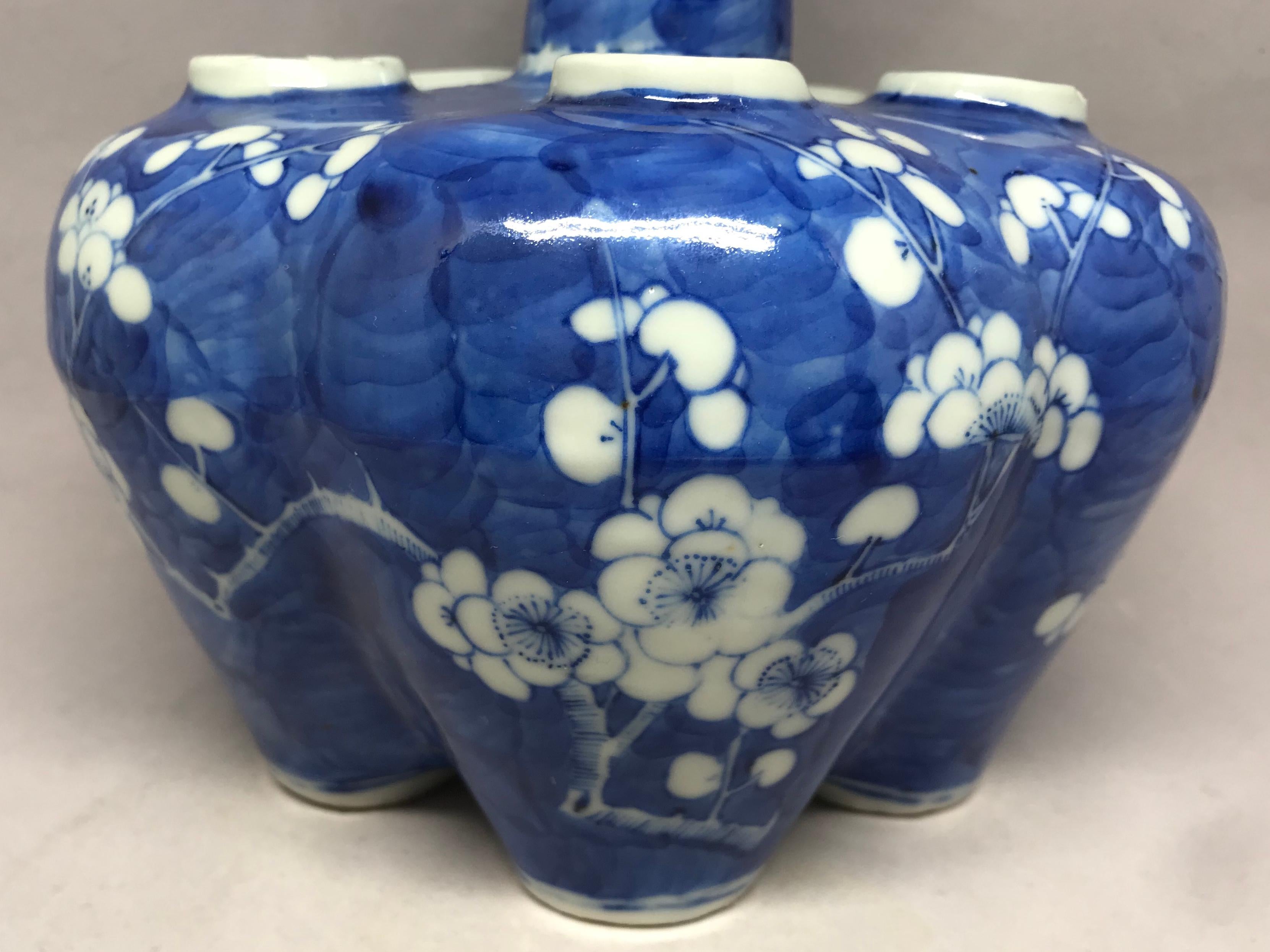 Porcelain Blue and White Tulipiere Vase
