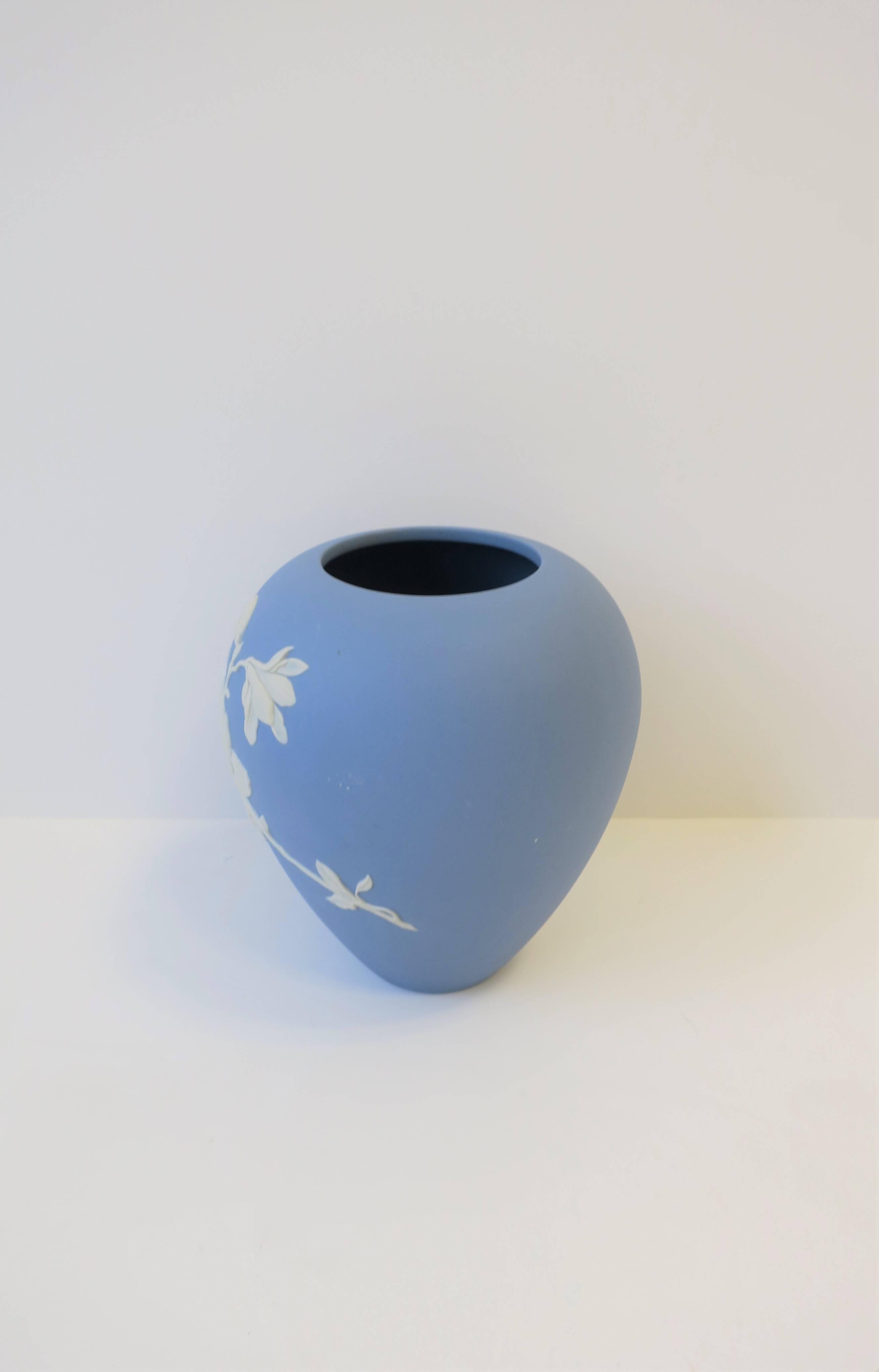 Ceramic Blue and White Vase by Wedgwood, 21st Century