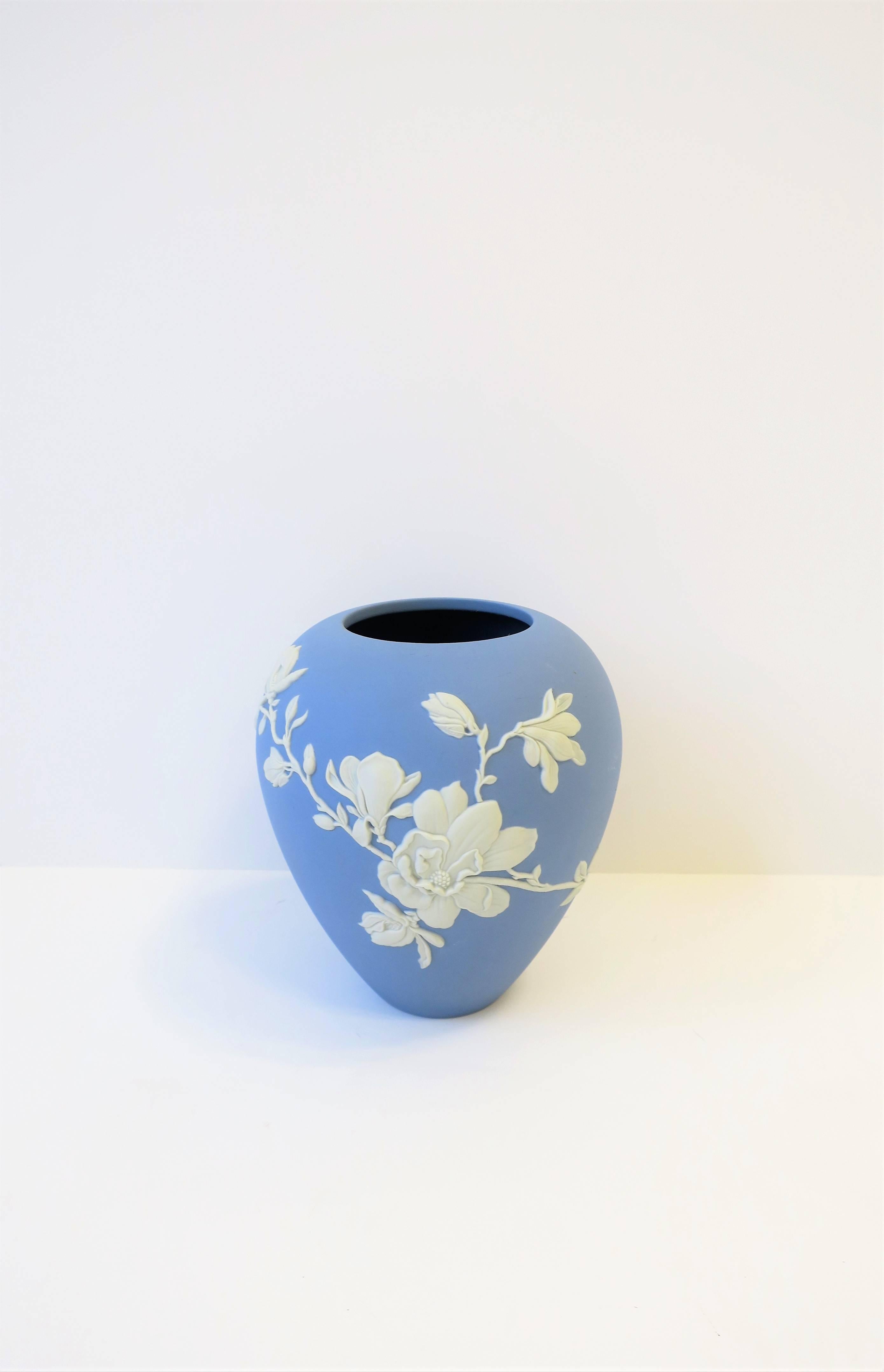 English Blue and White Vase by Wedgwood, 21st Century