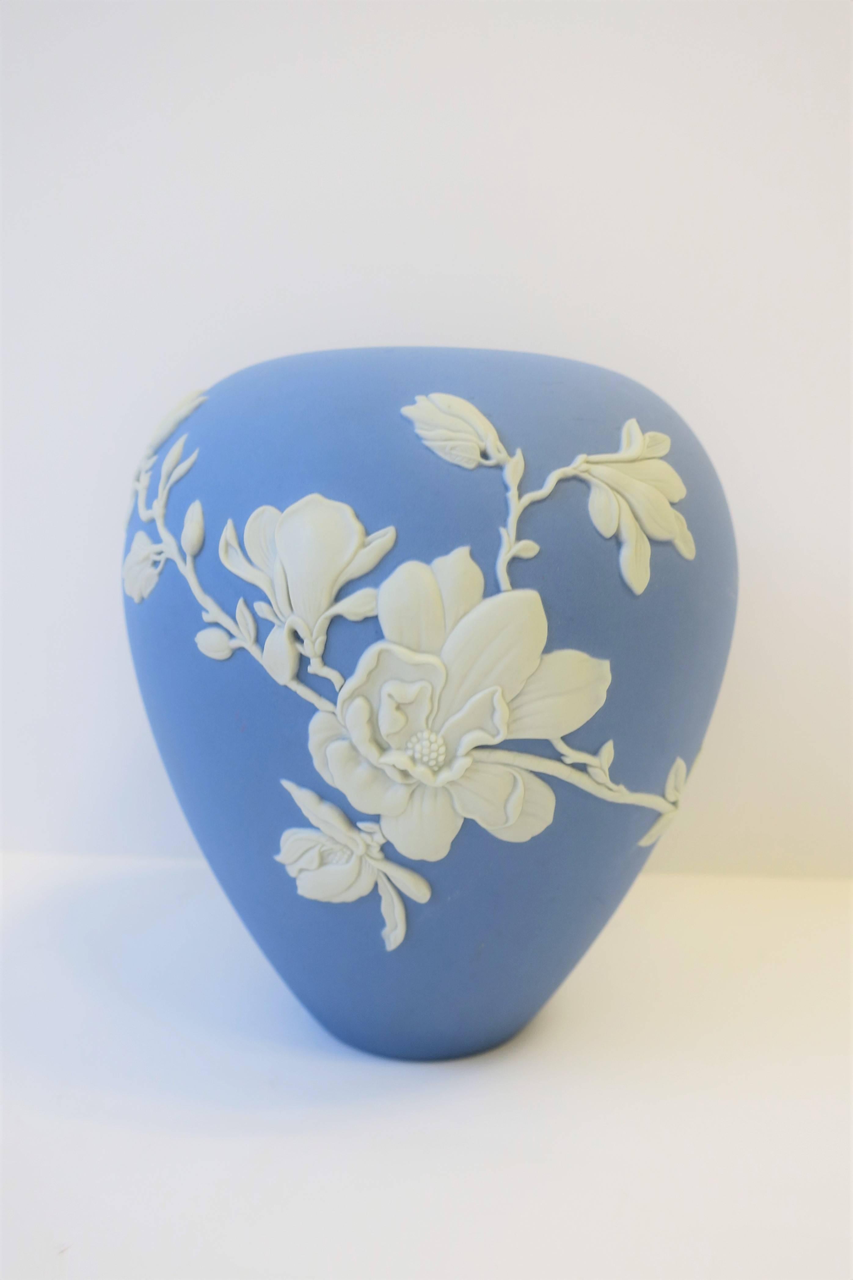 Unglazed Blue and White Vase by Wedgwood, 21st Century