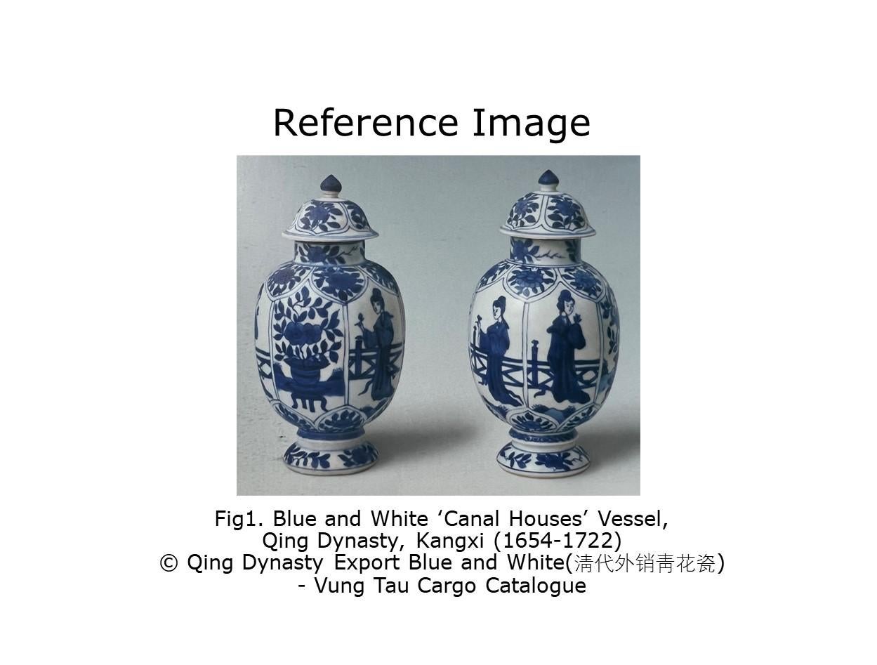 Vase bleu et blanc, Dynastie Qing, Ere Kangxi, Circa 1690 en vente 3