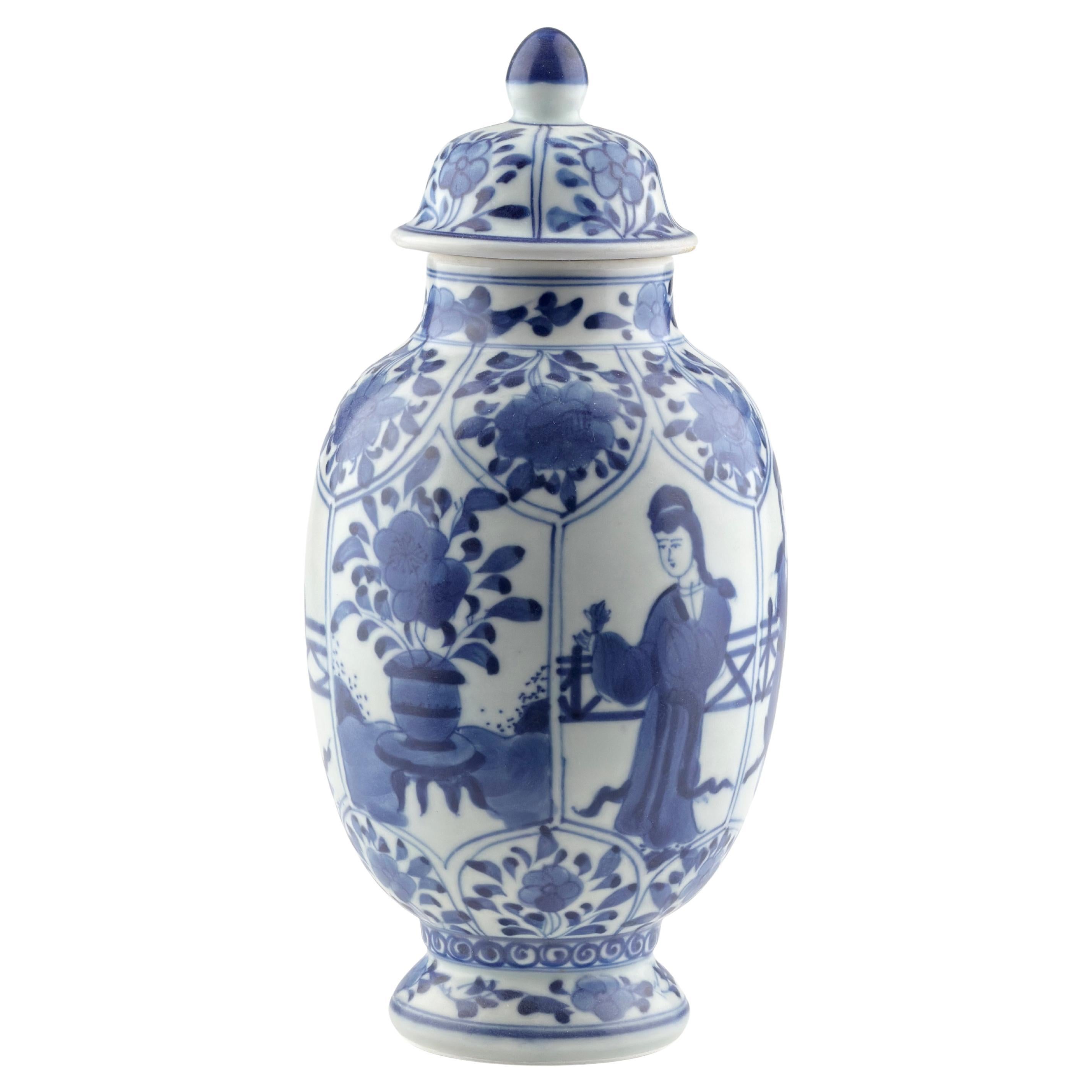 Vaso blu e bianco, dinastia Qing, epoca Kangxi, Circa 1690