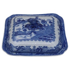 Antique Blue and white willow pattern tureen by Turner