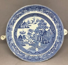 Blue and White Willow Pattern Warming Dish