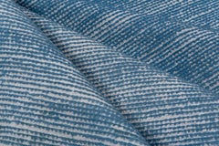 Blue and White Woven Moroccan Allover Rug