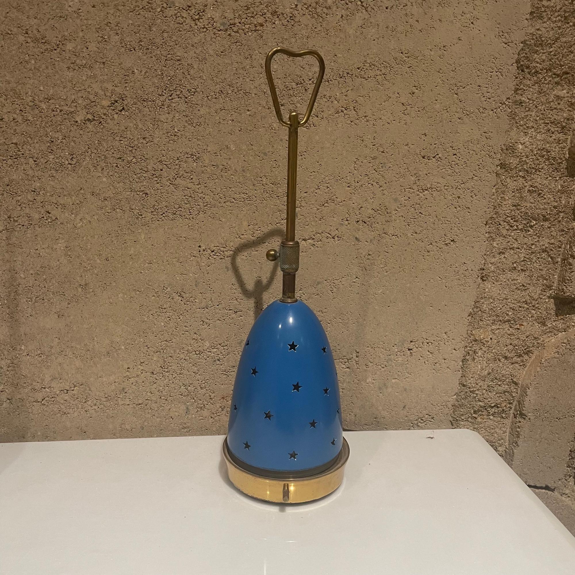 1950er Angelo Lelli Italienische Blaue Tischlampen Arredoluce im Angebot 8