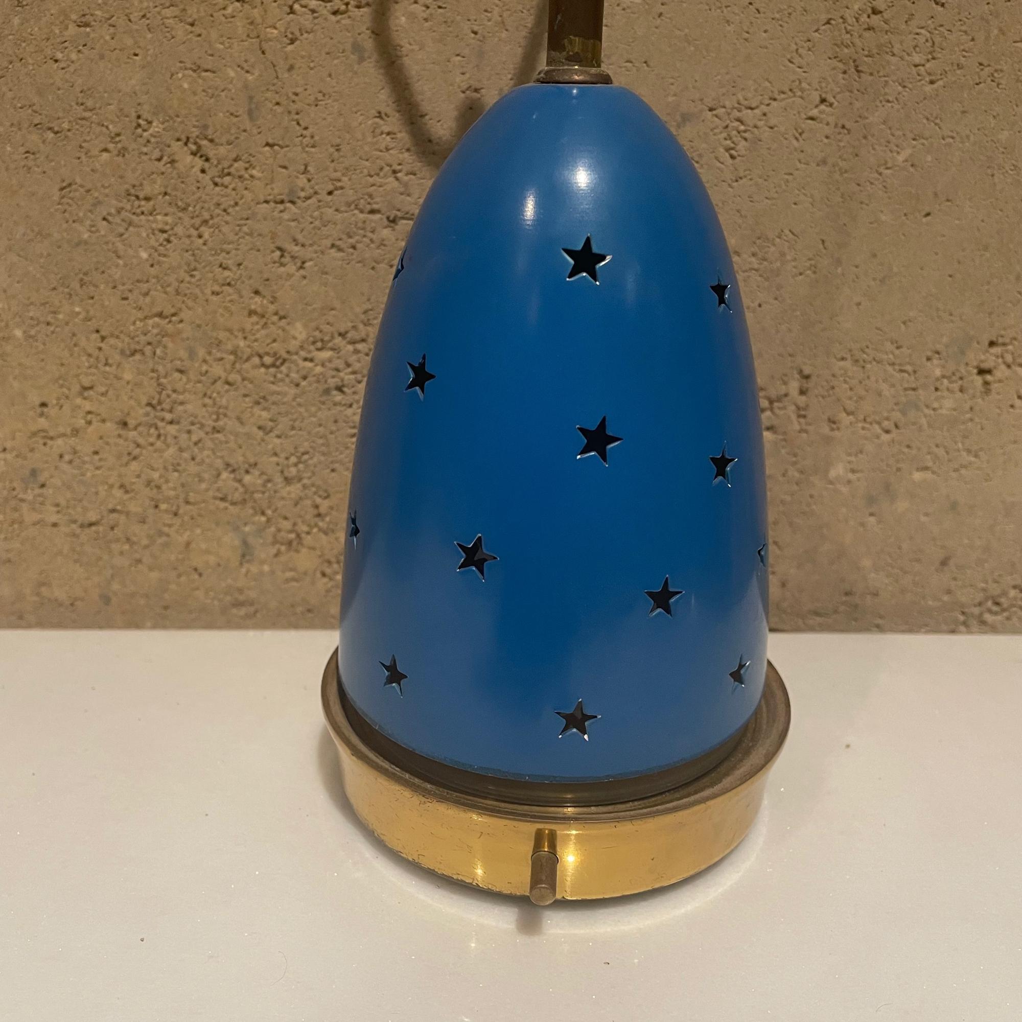 1950er Angelo Lelli Italienische Blaue Tischlampen Arredoluce im Angebot 9