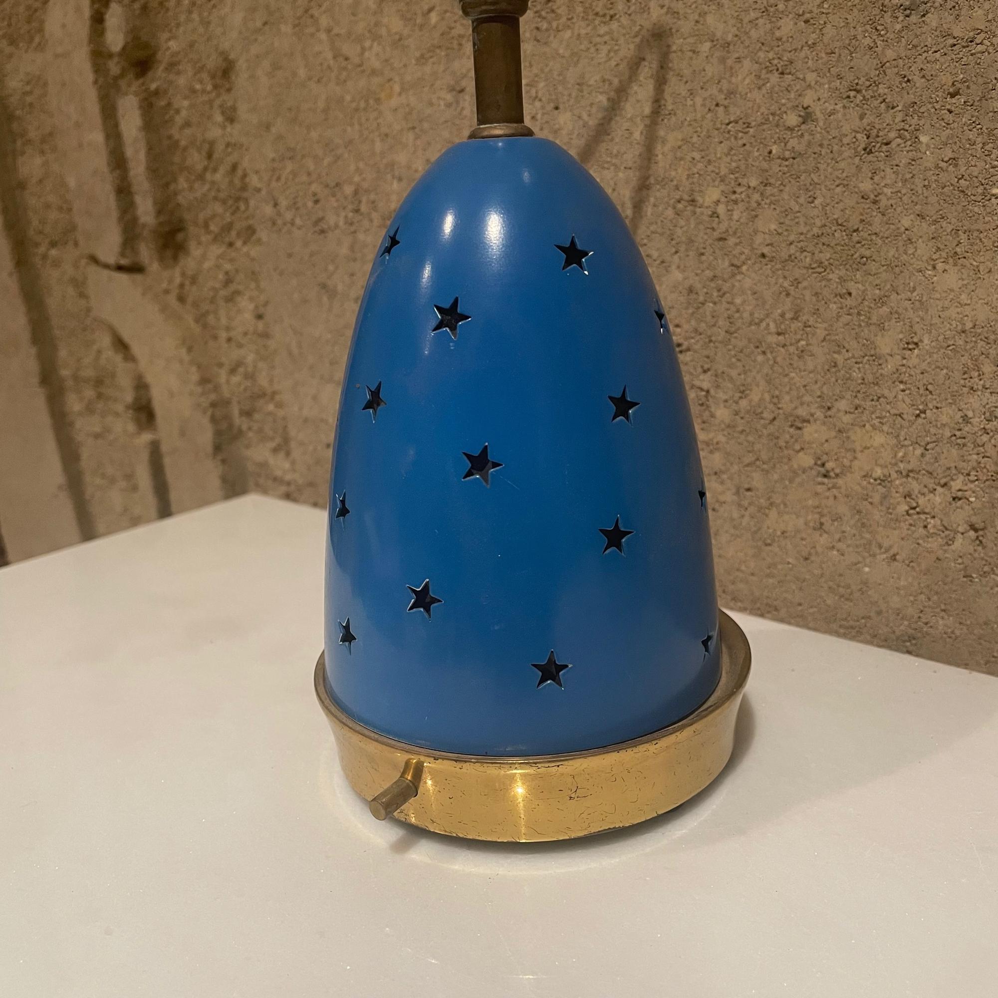 1950s Angelo Lelli Italian Blue Table Lamps Arredoluce For Sale 10