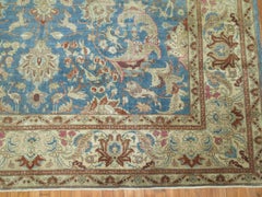 Zabihi Collection Blue Animal Pictorial Antique Persian Tabriz Room Size Rug