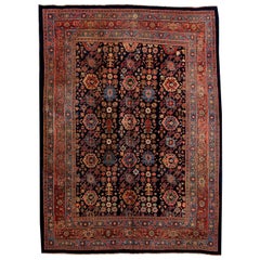 Blue Antique Bidjar Persian Wool Rug