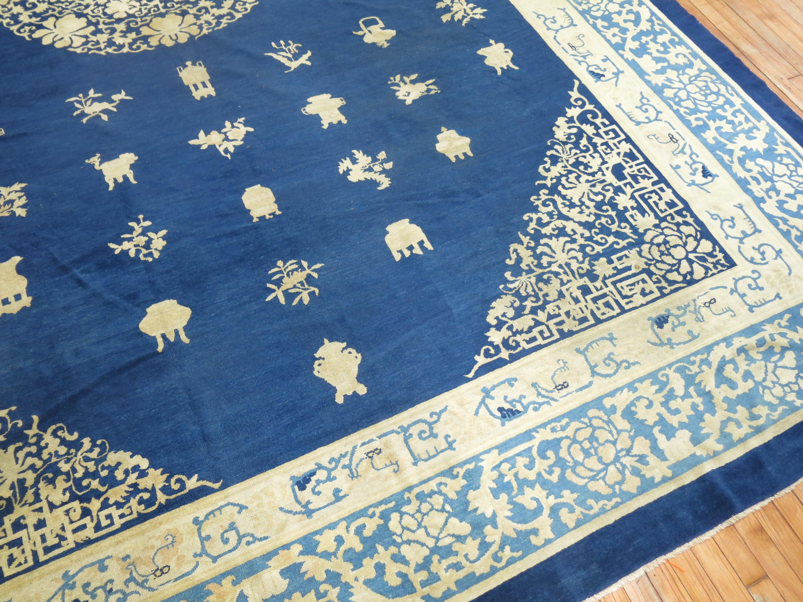 Blue Antique Chinese Rug 5