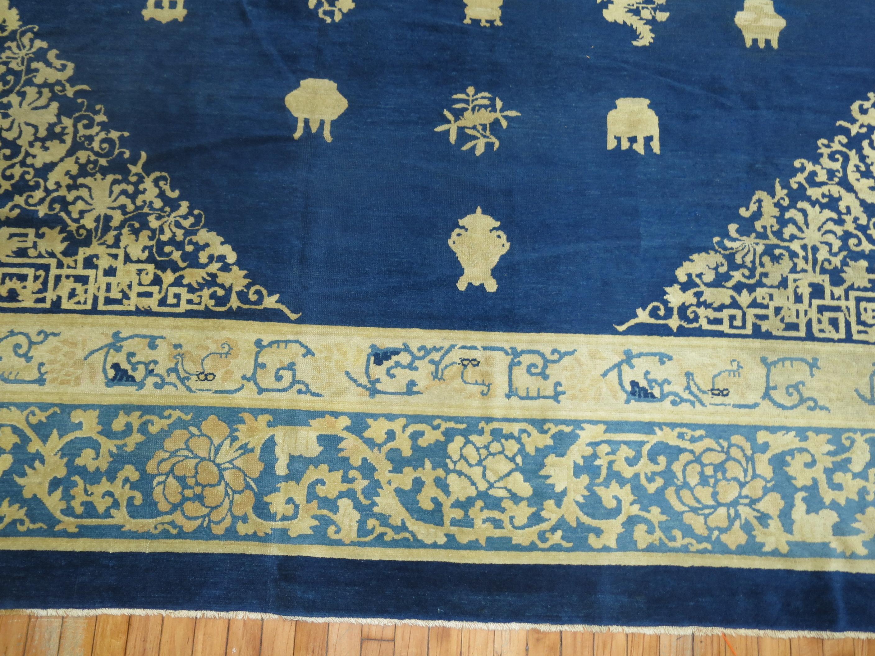 Blue Antique Chinese Rug 6